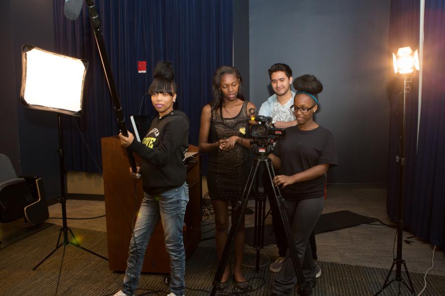Participants in this award-winning program collaborate with DePaul University’s School of Cinematic Arts to learn all aspects of filmmaking, from story development to editing.