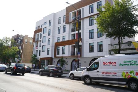 Exterior of Paseo Boriqua near Humboldt Park 